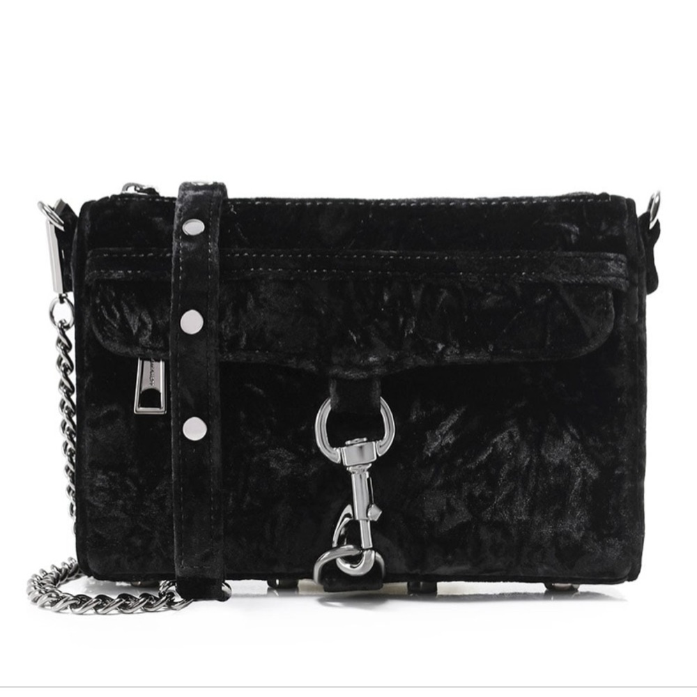 Rebecca Minkoff Black Velvet Crossbody Bag
